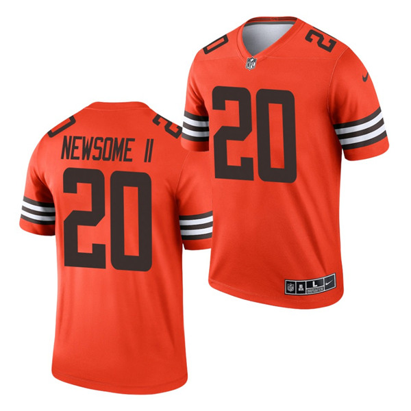 Men's Cleveland Browns #20 Greg Newsome II Orange Inverted Legend Jersey